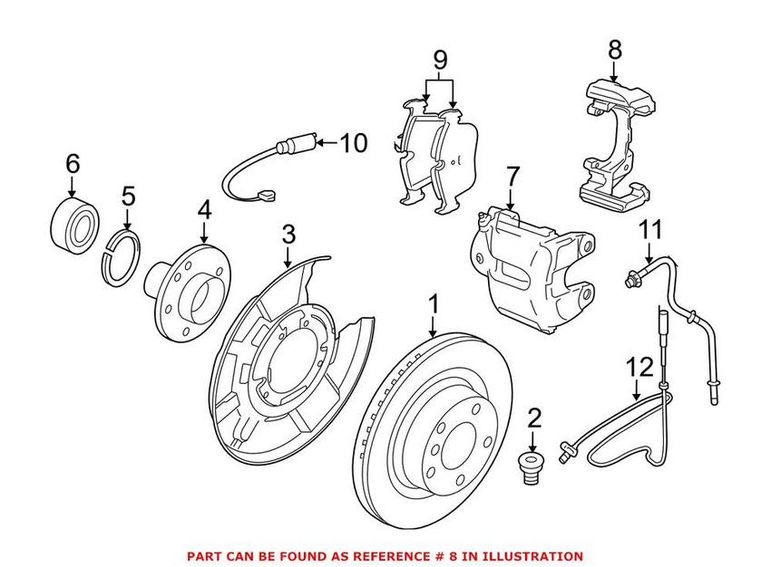 BMW Disc Brake Caliper Bracket - Rear 34216865641